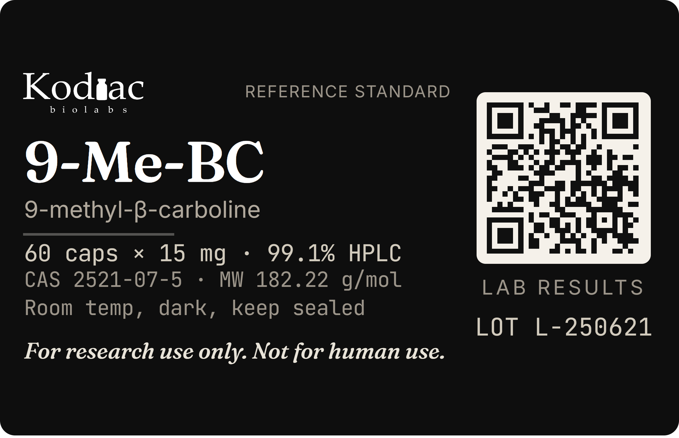 9-Me-BC label, Kodiac biolabs