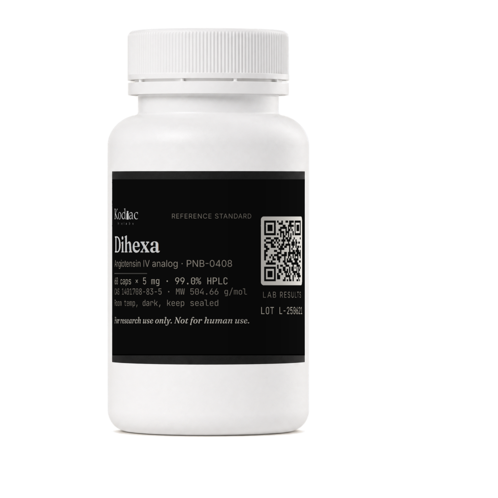 Dihexa product shot, Kodiac biolabs