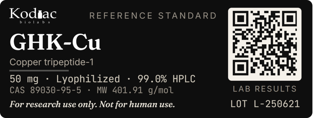 GHK-Cu label, Kodiac biolabs