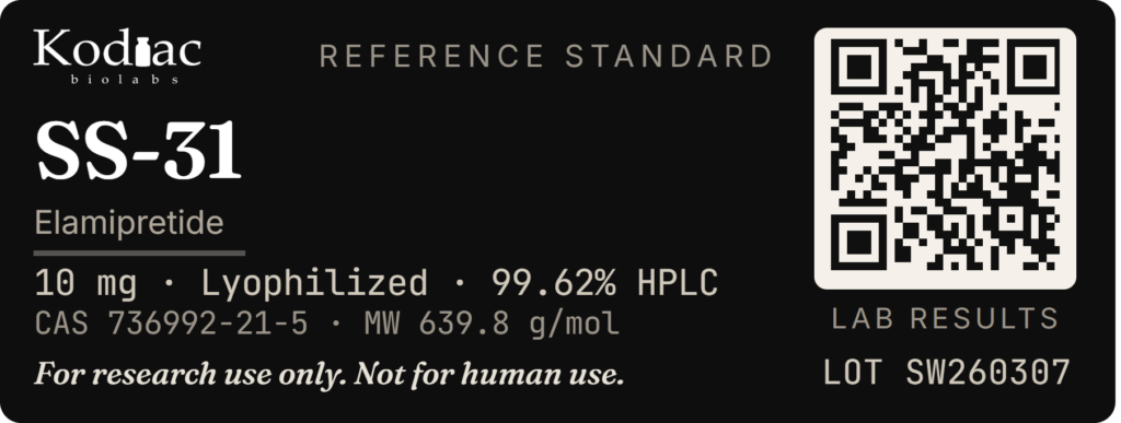 SS-31 label, Kodiac biolabs